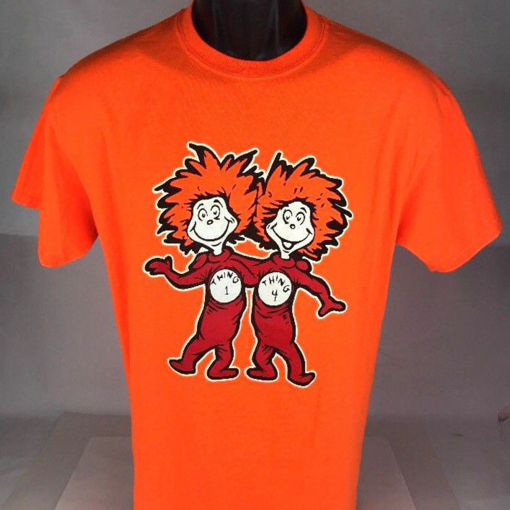 Dr. Seuss Thing One and T Four Juniors T-Shirt M